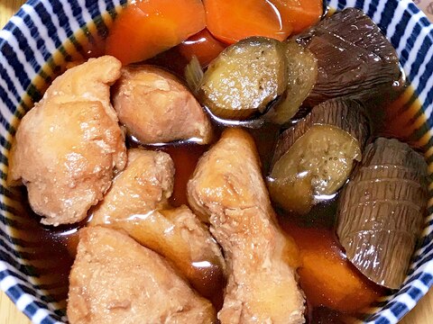 鶏むね肉となすの甘辛煮